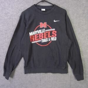 Nike Sweatshirt Mens Small Black Maryville Rebels Track & Field Fleece Athletic